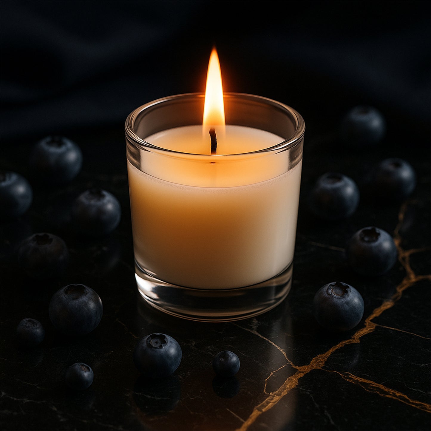 Inlief Blueberry Soy-blend Votive Candle Glass 50 Gm (1 Pc)