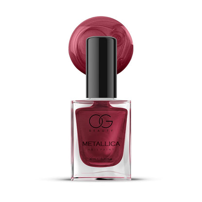 Og Beauty Premium Scarlet Red Metallica Nail Polish (1 Pc  10 Ml)