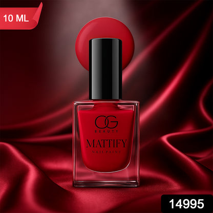 Og Beauty Red Carnival Mattify Nail Paint (10 Ml  1 Pc)