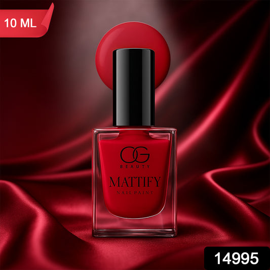 Og Beauty Red Carnival Mattify Nail Paint (10 Ml  1 Pc)