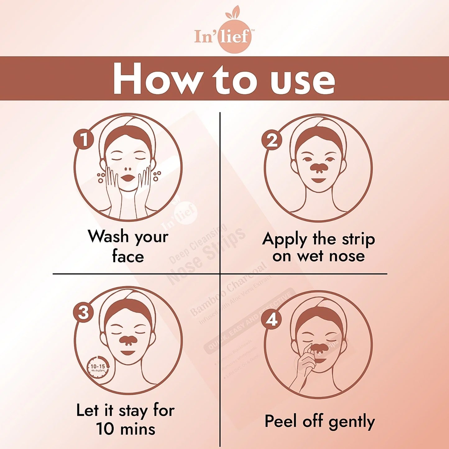 Inlief Bamboo Charcoal Deep Cleansing Nose (8 Strips)