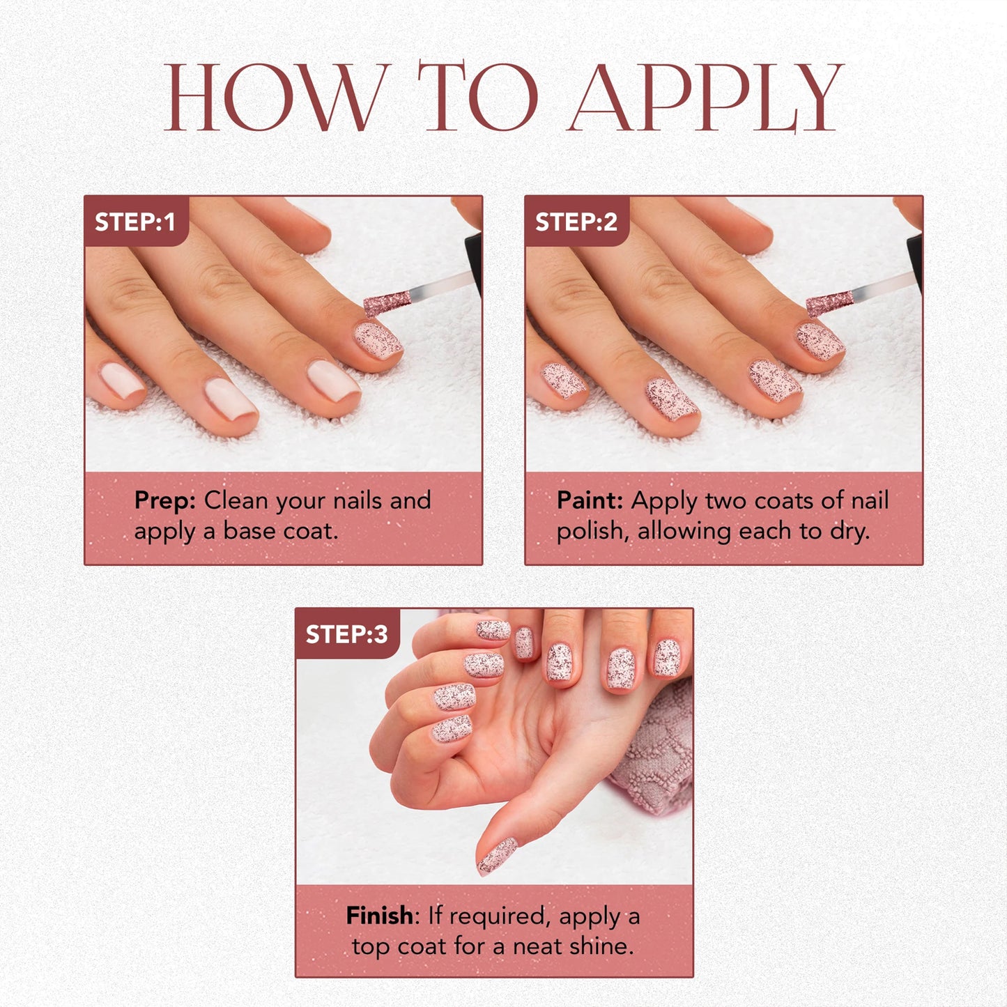 Og Beauty Metallic Rose Starlet Glitter Nail Paint (10 Ml  1 Pc)